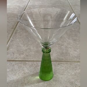 Green Stemmed Martini Glass